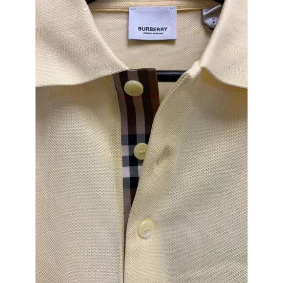 Burberry Men’s Hartford Cotton Polo T-shirt Frosted Lemon S 8104324